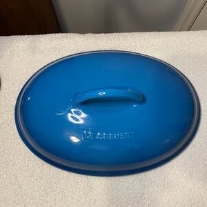 Le Creuset Heritage Covered Oval Casserole lid only, Marseille blue color